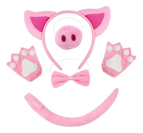 Pig Costume Set Accessories Dress Up For Party With Gloves