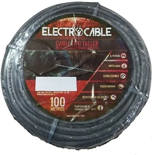 Cable Tipo Taller 3x2.5mm Electrocable Cobre Rollo 50mts