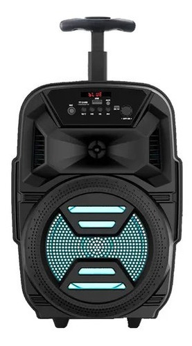 Parlante Karaoke Bluetooth 8w Microfono Con Ruedas Y Manija