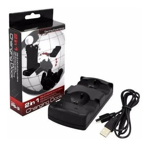 Base Cargador Joystick Ps3 Doble Move Play 3 Playstation 3