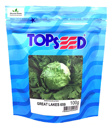 Sementes De Alface Americana Great Lakes Pcte C/ 100 Gramas