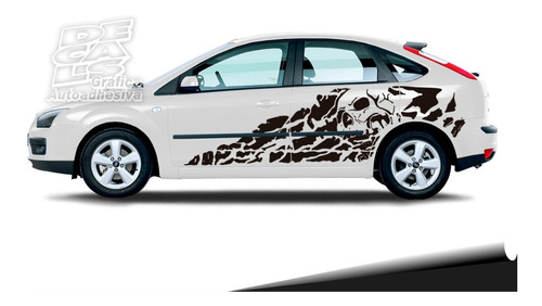 Calco Ford Focus 2010 - 2013 Skull Decoracion Calavera Juego