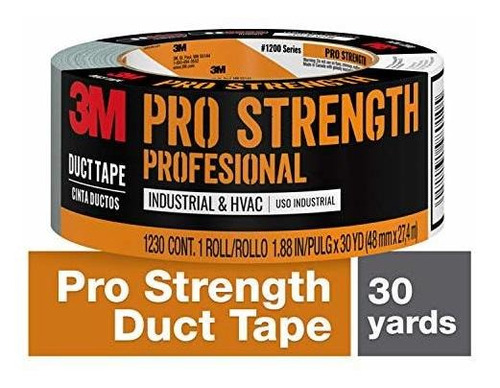 3m Pro Strength Duct Tape Industrial & Hvac, 1.88 Pulgadas X