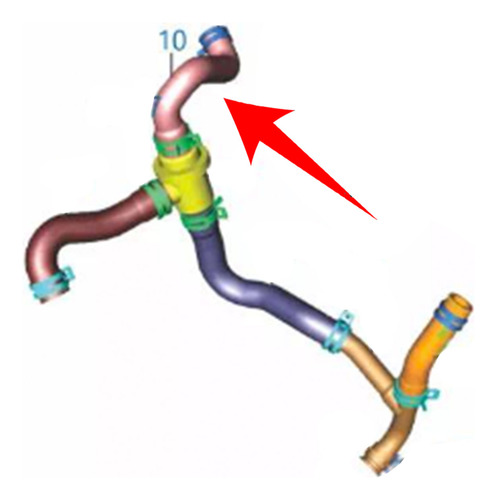 Manguera De Radiador A Termostato Dominar 400 / 250 Bajaj