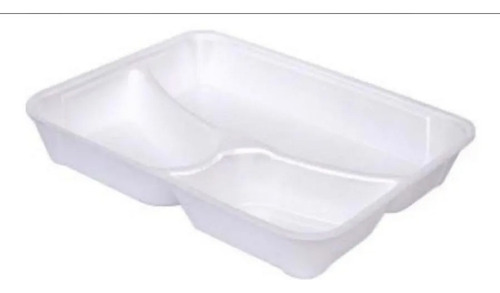 Marmitex De Isopor Com Divisorias Fibraform Cor Branco