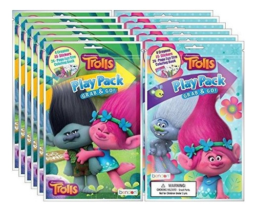 Paquete De 12 Trolls Grab & Go Play P