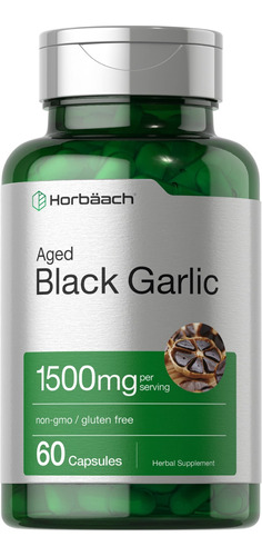 Horbaach - Cápsulas De Ajo Negro Envejecido De 1500 Mg | 60 