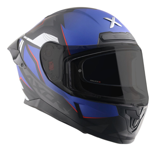 Casco Moto Integral Axor Saber Shadow Doble Certificación