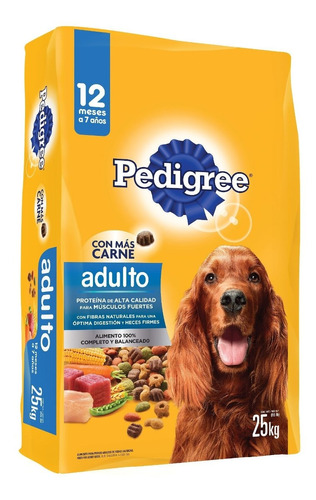 Alimento Para Perro Pedigree Adulto Nutrición Bulto 25 Kg