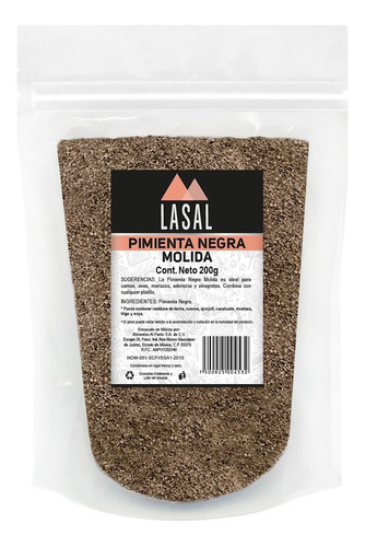 Pimienta Negra Molida 200 Gramos Pouch Resellable