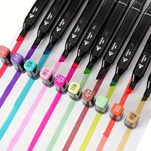 Marcadores Doble Punta De 60 Colores
