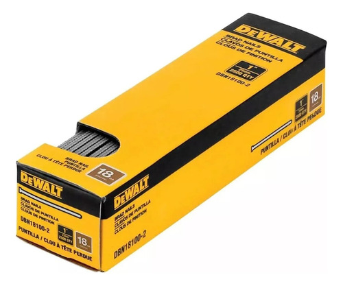 Caja De 2500 Clavos De Puntilla 18ga 1 Dewalt Dbn18100-2 Eo