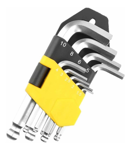 Conveniently Hex Keys Set 9pc Tended Ball Head Wrench