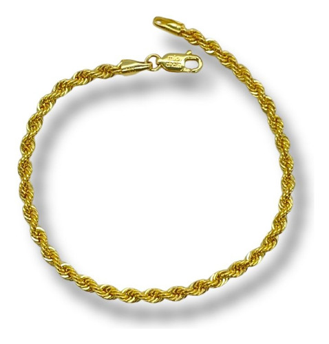 Pulsera Torzal Oro 14 Kilates Pulso Unisex Torsal 18cmx4mm Dorado 4 Cm 45.72 Cm