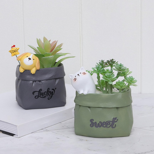 Maceta, Maceta De Resina, Mini Maceta Para Bonsái De Planta