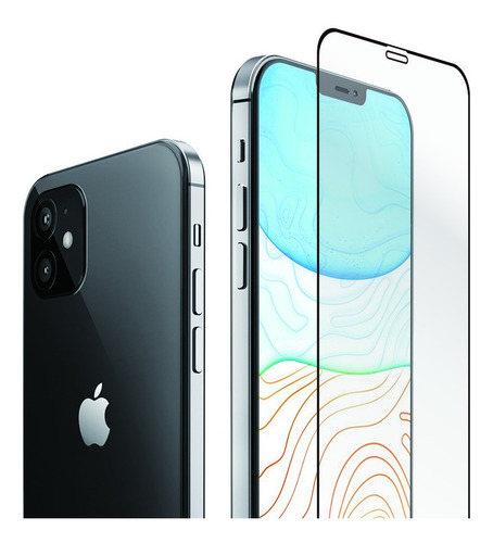Imagen 3 de 8 de Vidrio Templado Curvo Full Glue Cover iPhone 12 Y 12 Pro