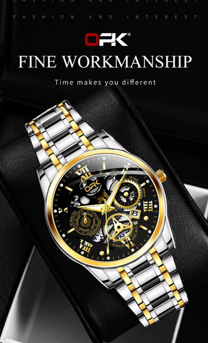 Reloj Cuarzo Elegante 1pz A Elegir Hombre Caballero Casual Caballero Opk-01 Opk-01