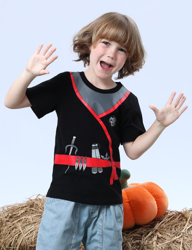 Cosland Camisa Ninja Para Niños Pequeños, Disfraz De Hallowe