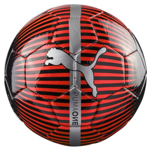 Puma Chrome Mini Fútbol Ball, Red Blast Black-silver, One Si