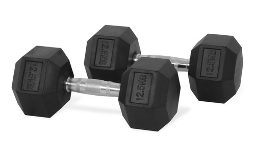 Mancuernas Hexagonales 12,5 Kg Pesas El Par Gym Crossfit