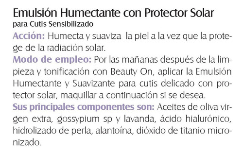 Protector Solar Y Emulsión Humectante Beauty On De Marant