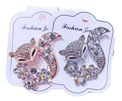 Suéter Fox Ramillete For Abrigo Broches Accesorios, 2 Unida