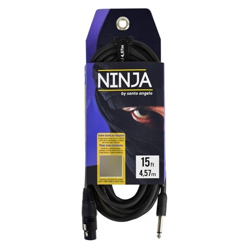 Cabo Santo Ângelo P/ Microfone Ninja Hg 15ft 4,57 P10/xlrf