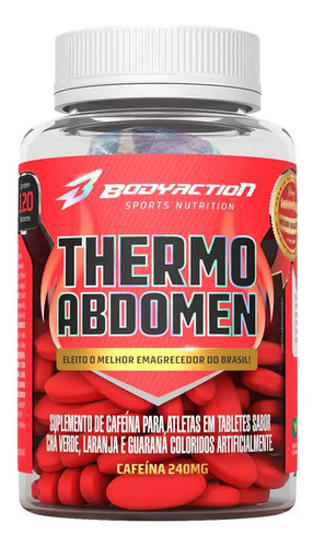 Thermo Abdomen Termógenico Bodyaction 120 Tabs.