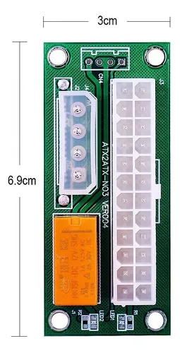 Add2psu Molex Relay Conecta 2 Fuentes Mineria Rig Eth Hobb