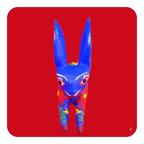Imagen 2 de 2 de Alebrije De Madera Conejo 15x4 Artesanía Oaxaca M1 Lbr