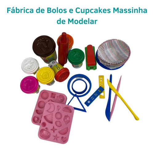 Fábrica De Bolos E Cupcakes Massinhas De Modelar Já Cor Colorido