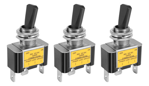3 Peças De Chave Seletora Iluminada Por Balancim 30a 12v Sps