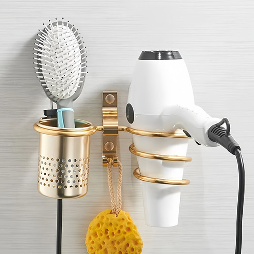 Soporte Multifuncional Para Secador De Pelo En El Baño