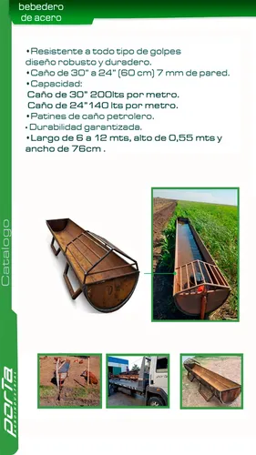 Bebedero De Metal 24 (61cm) Por Metro (sin Iva)