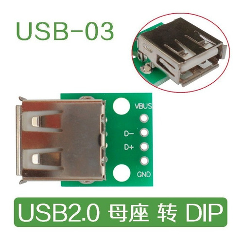 Usb-03 Usb2.0 Hembra A 4 Pines Pcb Pinout Para Proyectos 