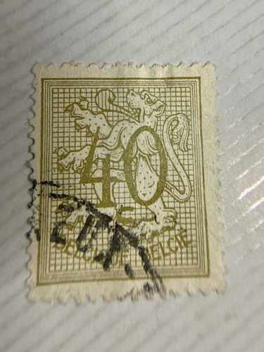 Sello Postal Belgica Heraldic Lion 1951