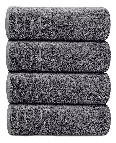 Tens Towels Large Bath Towels, 100% Cotton Towels, 30 x 60 Inches, Extra  Large Bath Towels, Lighter Weight & Super Absorbent, Quick Dry, Perfect  Bathroom Towels for Daily Use 4PK BATH TOWELS SET White