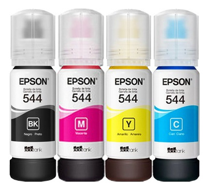Combo Epson T544 Original 70 Ml X4 Colores 544 L3110 L3150 Negro