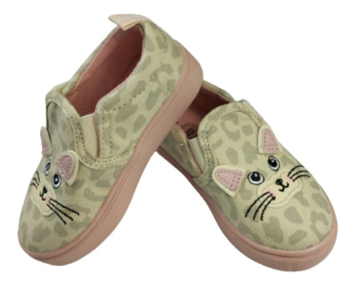 Zapato Mocasín Niña Cat Animal Print - Wonder Nation