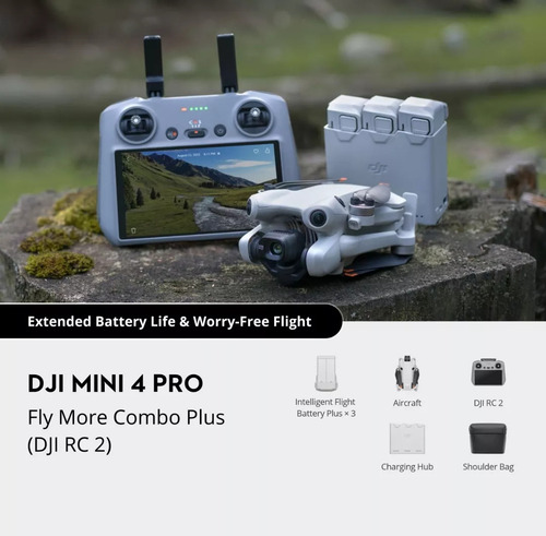 Mini Drone Dji Mini 4 Pro Fly More Combo Com Câmera 4k Cinza