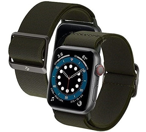 Imagen 1 de 6 de Malla Spigen Litefit Apple Watch 40m 6/se/5/4 38m3/2/1 Verde