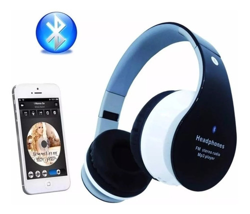 Fone De Ouvido Headphone Sem Fio Bluetooth Micro Sd Fm B01 Cor Preto