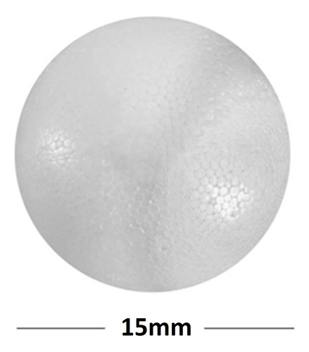 Kit De Bola Bolinha De Isopor 15mm 1,5cm Branca Maciça C/200