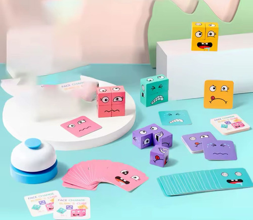 Juego De Cubo Didáctico Expresiones Y Emociones