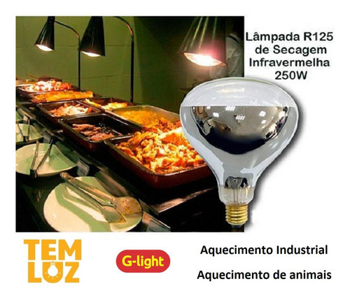 Lâmpada R125 E27 250w 2350k 127v