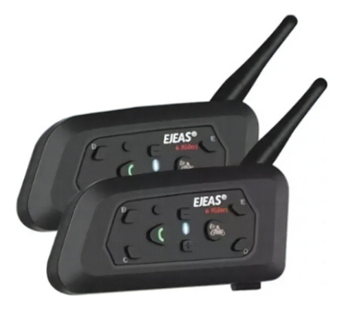 Par Intercomunicador Capacete Moto V6 1200m Radio Comunicado