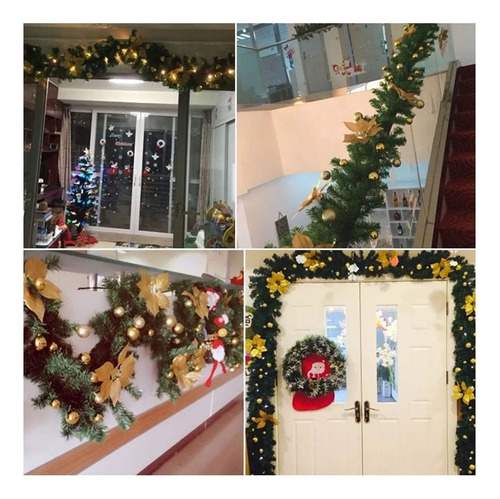 Cc Adorno Navideño Ratán Para Árbol Navidad 2,7 M Con