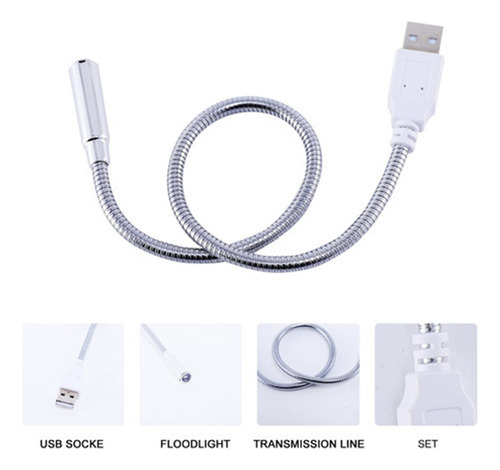Lll A 4 Piezas Flexible De Cuello De Cisne Usb Luz Led