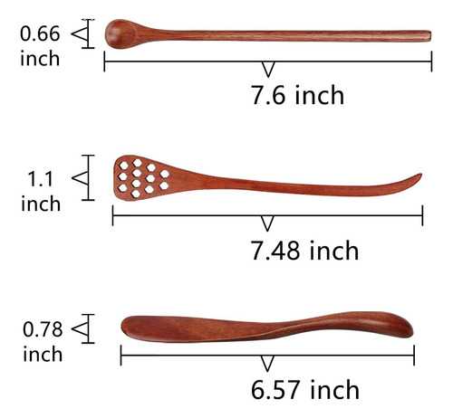 6 Piezas De 708 Pulgadas Cosas De Miel De Miel Cucharada De