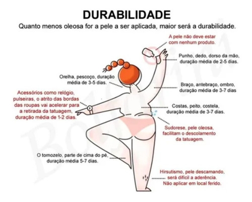 Imagem 6 de 6 de Tattoo Fake Pássaro Tatuagem Temporária Prova D'água